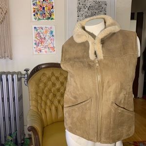 Wool and Suede Vintage Vest